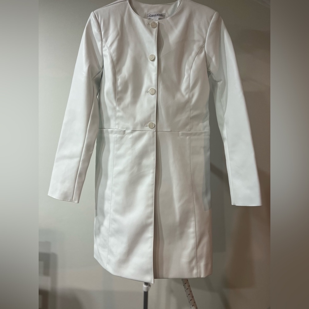 COPY - Calvin Klein White Leather Jacket